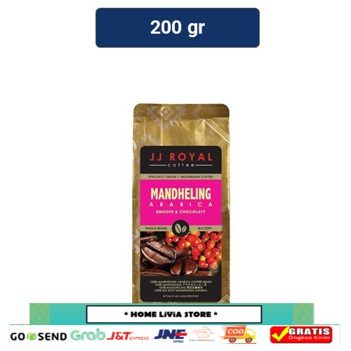 

JJ Royal Coffee Mandheling Arabica Beans Bag 200gr
