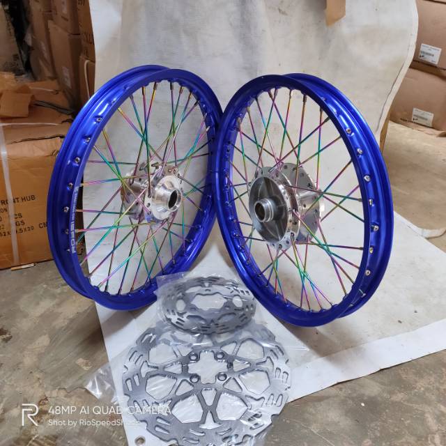 Velg Satria FU JariJari Pelangi Velg Biru Paketan Disc