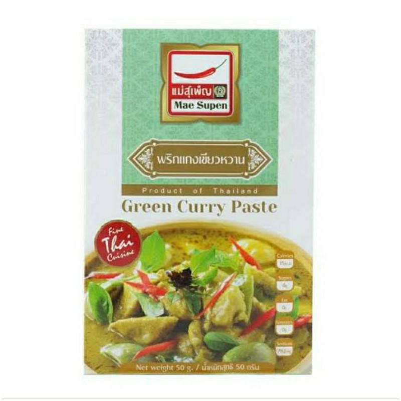 

Mae Supen Green Curry Paste Kari Hijau 50 gram