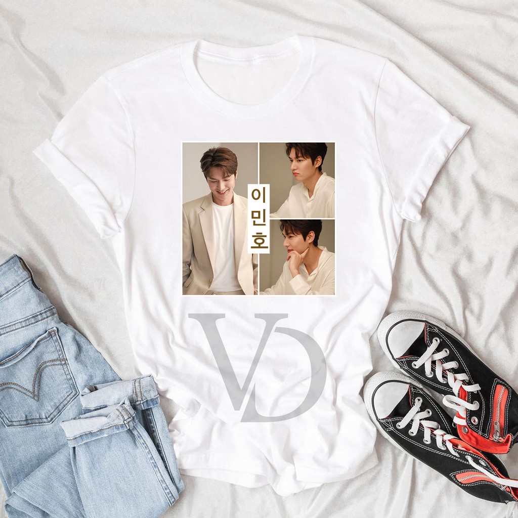 BAJU KAOS LEE MIN HOO / LMH TEE V TEE WANITA PRIA LENGAN PENDEK / BAJU KOREA KDRAMA JUMBO