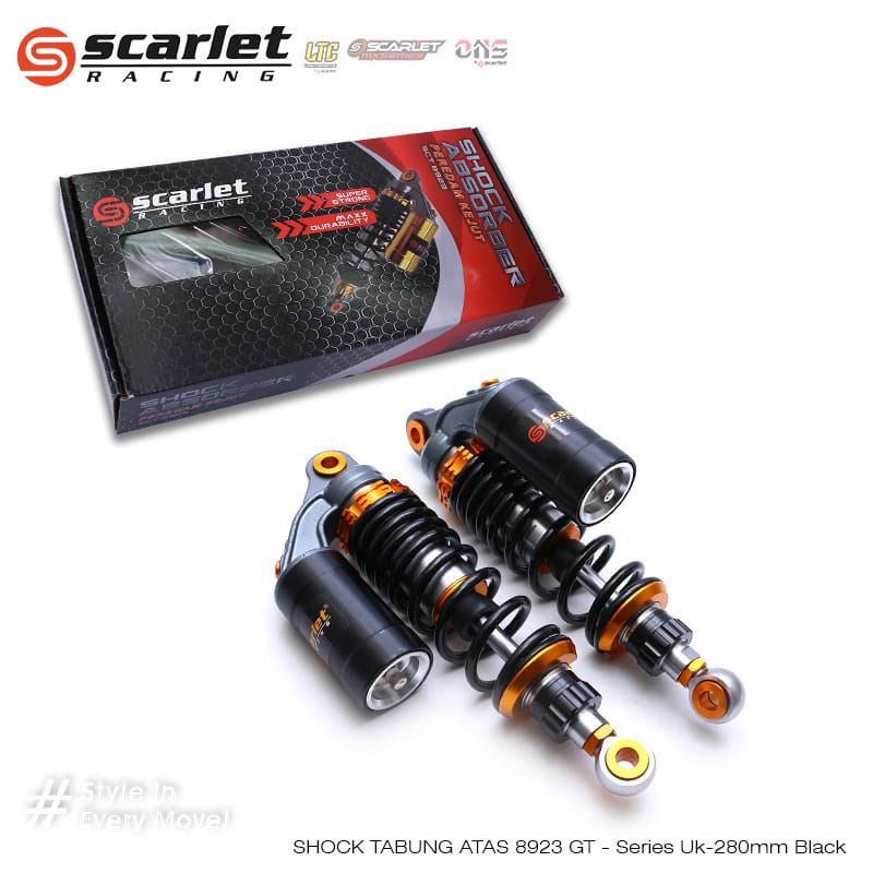 SHOCKBRAKER SCARLET TABUNG NITROGEN 280mm 320 mm 240 mmRX KING KAWASAKI W175 JUPITER Z SUPRA 125