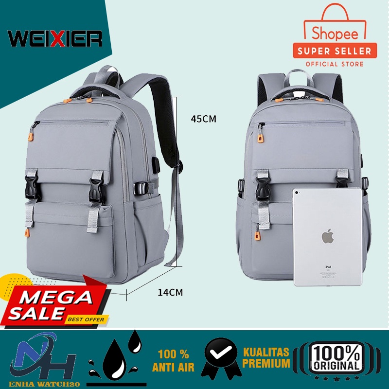 tas anti air weixier 5257  tas punggung ransel pria laki perempuan wanita kekinian remaja distro ori