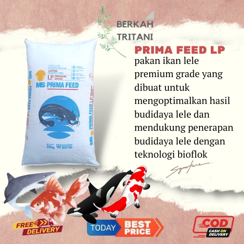 Pelet Ikan Pakan Ikan PRIMA FEED LP (1 kg) nila, mas, patin, bandeng, gurame, dan lele
