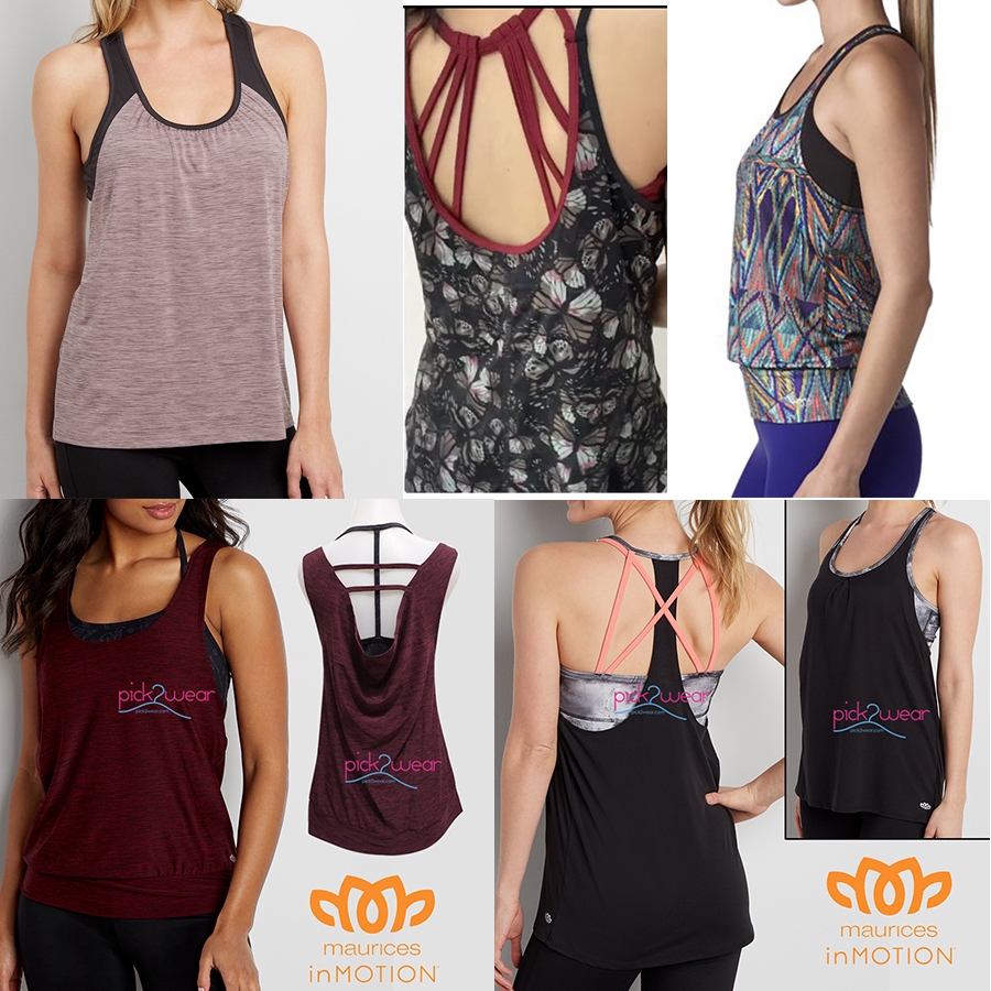 Maurices bratop tanktop built-in strappy bra printed