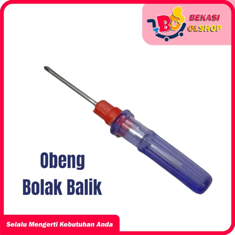 Obeng Bolak Balik Transparan