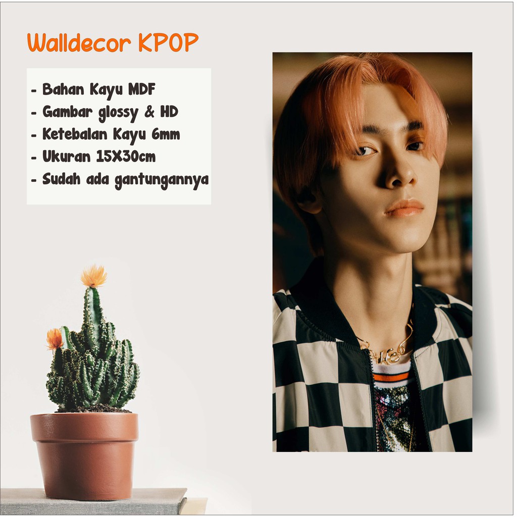 Walldecor WayV Hendery UKURAN 15x30cm Wall Decor Poster Kayu Hiasan Dinding KPOP Korea glossy