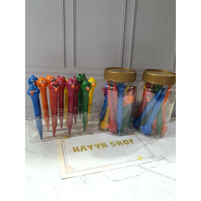 CRAYON 12 warna FANCY karakter lucu/krayon murah/oil pastels-3