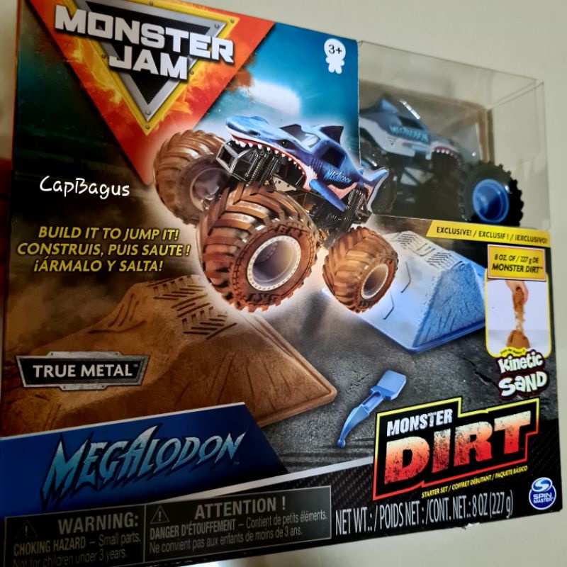 Monster Jam Dirt Megalodon True Metal Diecast 1:64 Trucks Truck SpinMaster Spin Master MonsterJamHot