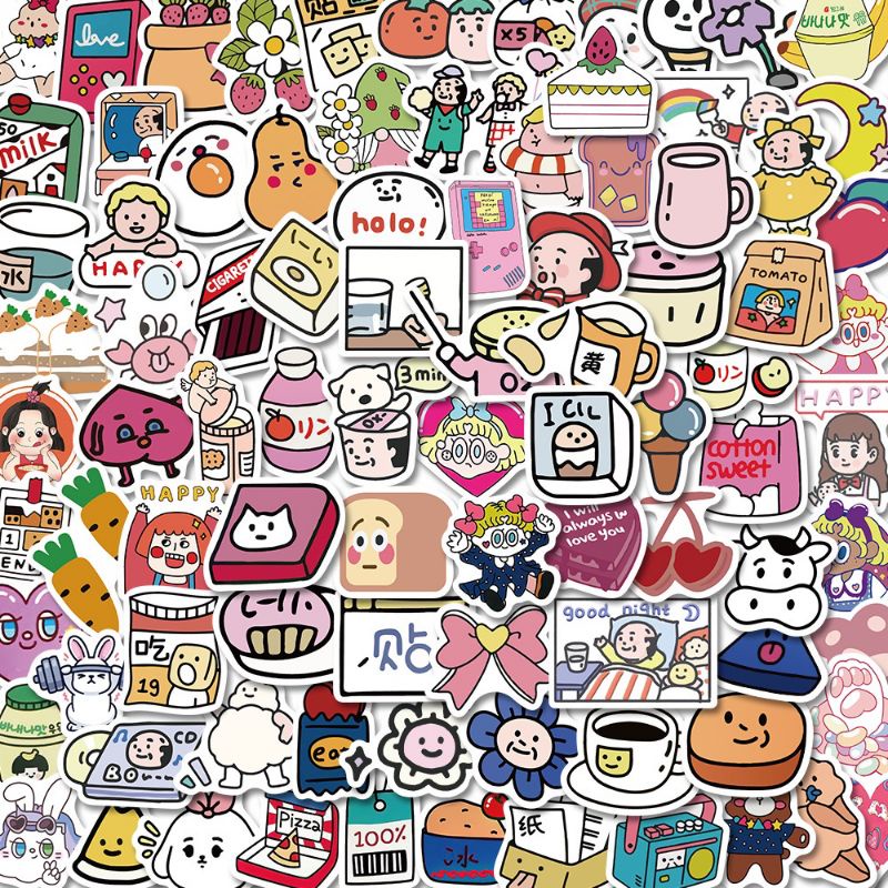 

[ , ] 3pcs Sticker Graffiti Kartun Lucu Tahan Air Untuk Laptop, Phone, Cup, Scrapbook