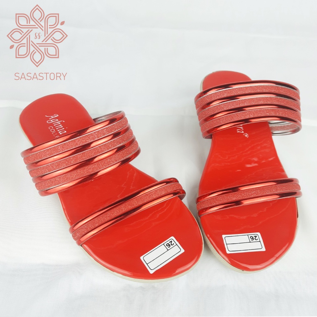 SANDAL PESTA ANAK JELLY GLITTER 3 4 5 6 TAHUN KA07