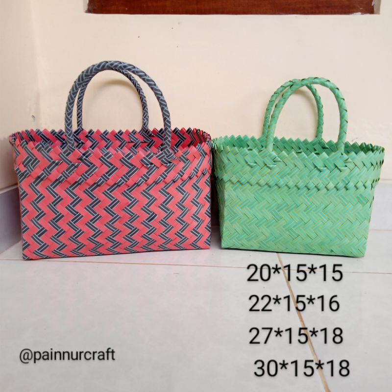 Tas Anyaman Plastik/ Hampers/ Tas Kue/ Tas Souvenir