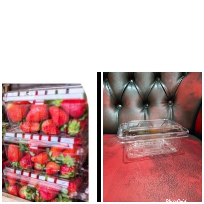 isi 500pcs Mika Buah Strawberry (250gram)mrk mika Strwberry