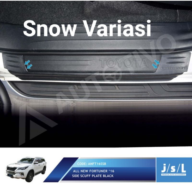 All New Fortuner sillplate samping side scuff plate black JSL