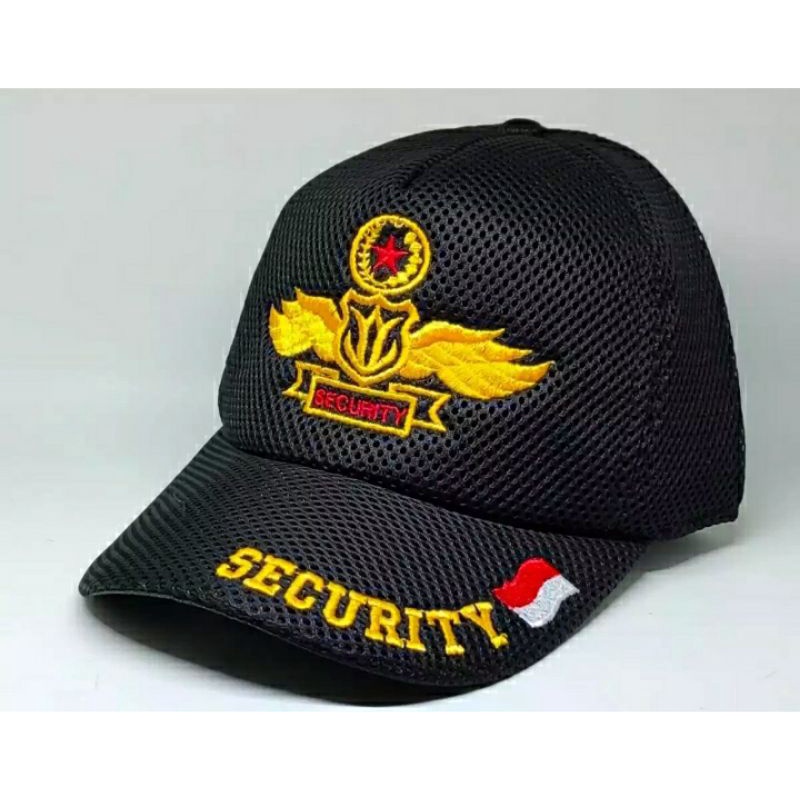 TOPI SECURITY TOPI SATPAM TOPI MES EMBROIDERY COMPUTER BERKUALITAS