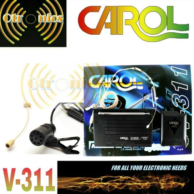 Mic Wireless Clip On CAROL V-311 / Mic Wireless Headset Carol V 311 otron1c5 Murah