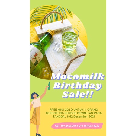 PAKET RESELLER MOJISO SOJU HALAL NON ALKOHOL BUNDLING 5PCS