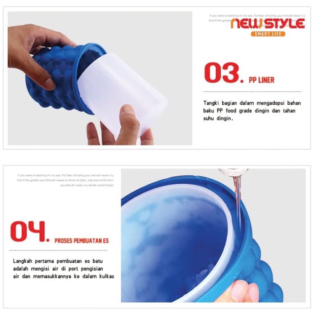 New silicone ice bucket irdle ice cube maker genie silicon