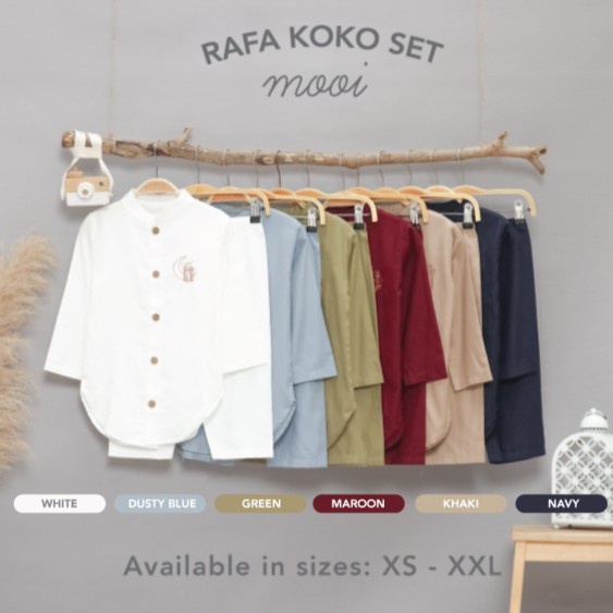 Mooi RAFA KOKO Set Baju Setelan Anak Laki Lebaran / Mooi Raya Collection