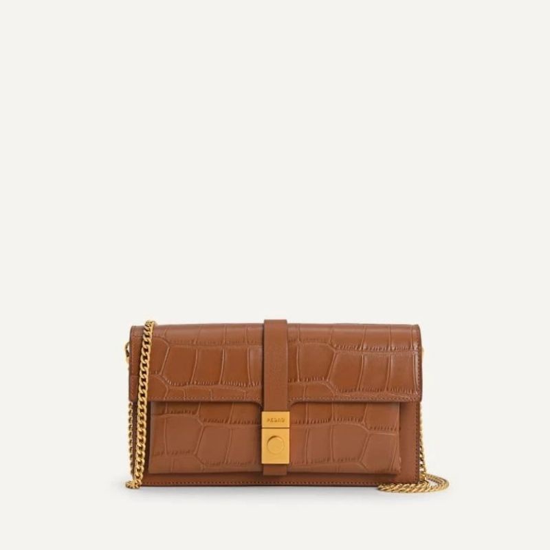 12.12 SALE | PDRO Leather Croc-Effect Wallet Bag