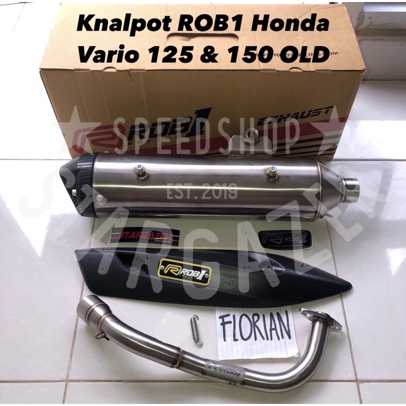 Knalpot ROB1 Honda Vario 125 150 Old Stainless Steel Standart Racing