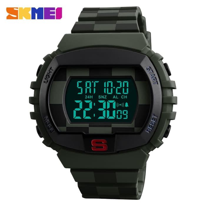 SKMEI 1304 Original Jam Tangan Pria Sport  Water Resist - ARMY GREEN