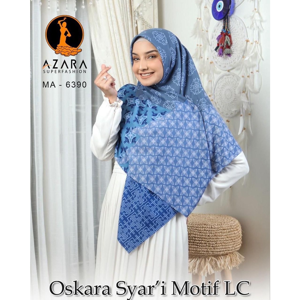 [ PART 1 ] AZARA OSKARA SYAR'I LC, BAHAN VOAL PREMIUM IMPORT, UKURAN 130X130 CM, HIJAB SEGI EMPAT SYAR'I MOTIF