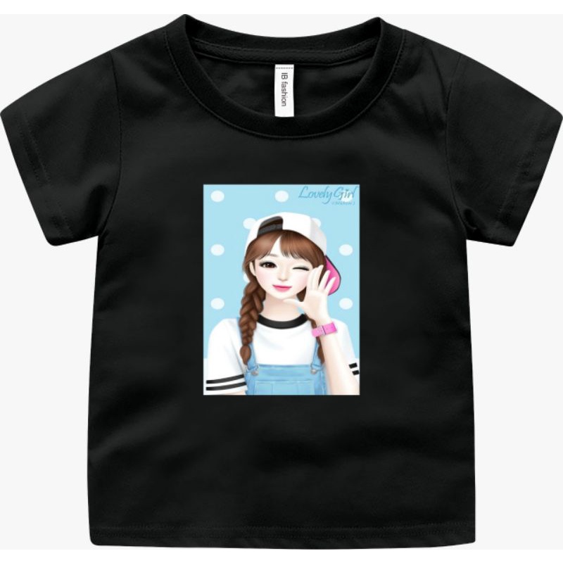 Kaos Anak Cewek Unisex Atasan Anak Perempuan Gambar Cewek Cute Baju Anak Murah