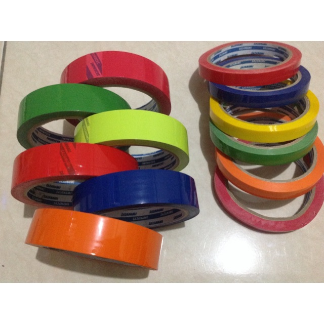 

Selotip lakban warna warni kualitas premium 24mm