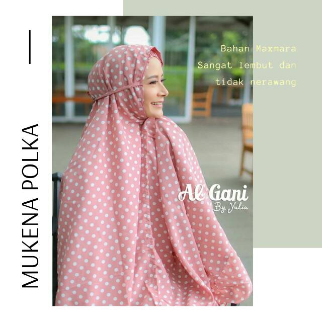 Mukena Mewah Polka Original Brand Al Gani by Yulia
