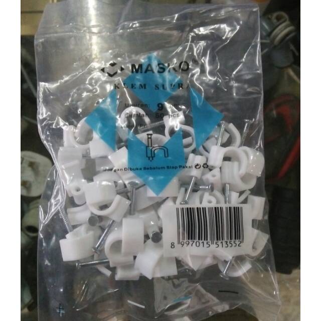 Klem Kabel 9mm + Paku Beton Asli