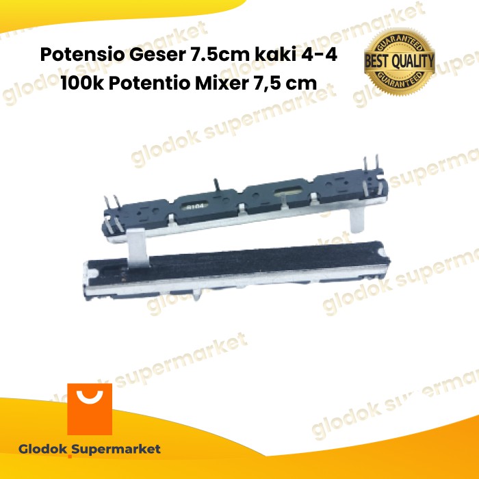 Potensio Geser 7.5cm kaki 4-4 100k Potentio Mixer 7,5 cm