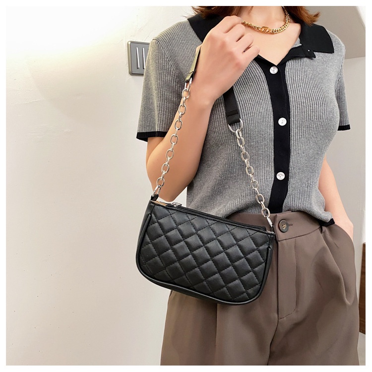 AND COD Tas Selempang Fashion Wanita Tas Bahu Bahan Kulit Sintetis Dengan Tali Rantai Tas Cewek T215