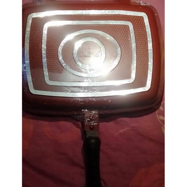 Happy Call Double Pan / Multi Pan  Merk Vicenza  Warna Merah Original 100% Asli