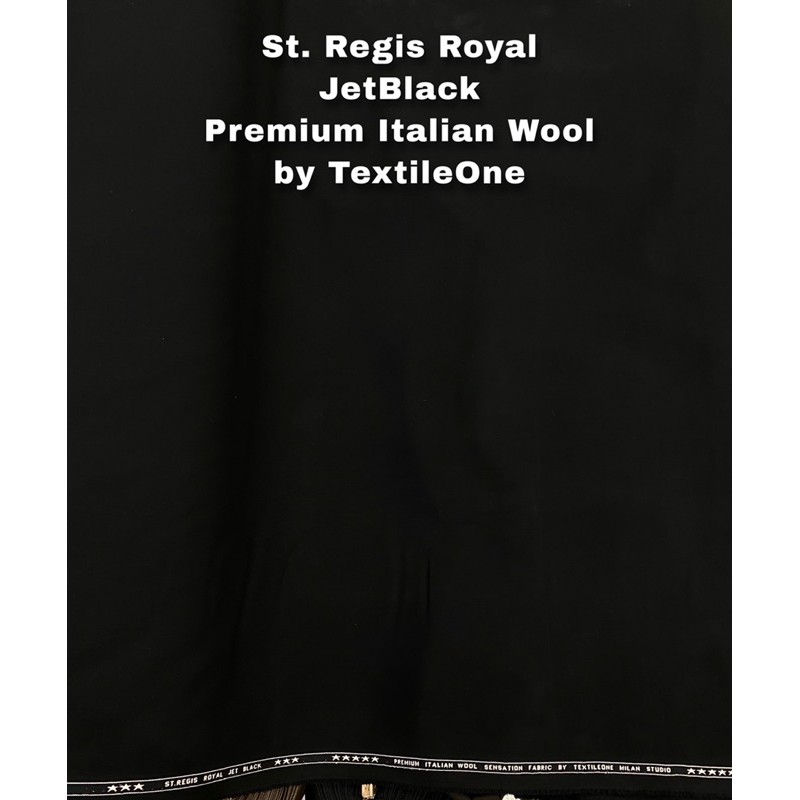 {NEW} KAIN ROYAL JET BLACK WOOL ITALY 300’s SPECIAL EDITION TEXTILE ONE BELLINI JAS CELANA STARLET JETBLACK STARLET MURAH GROSIRAN JETBLACK MURAH