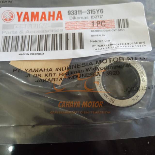 Bearing Bering Lahar Laher Bambu Gigi Rasio Kopling Iko RX King RXK Gardan Mio Soul Fino