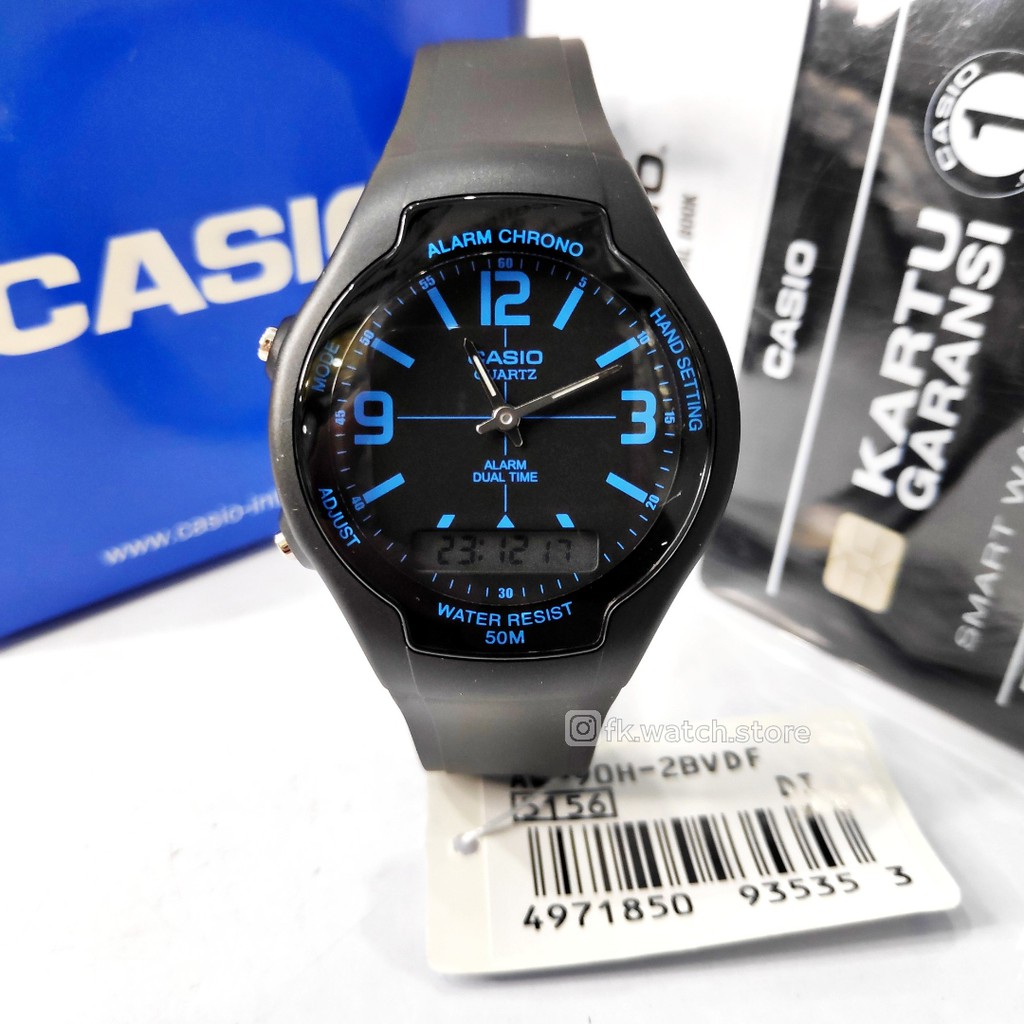 CASIO AW-90H-2BVDF ORIGINAL Jam Tangan Pria CASIO Digital Analog