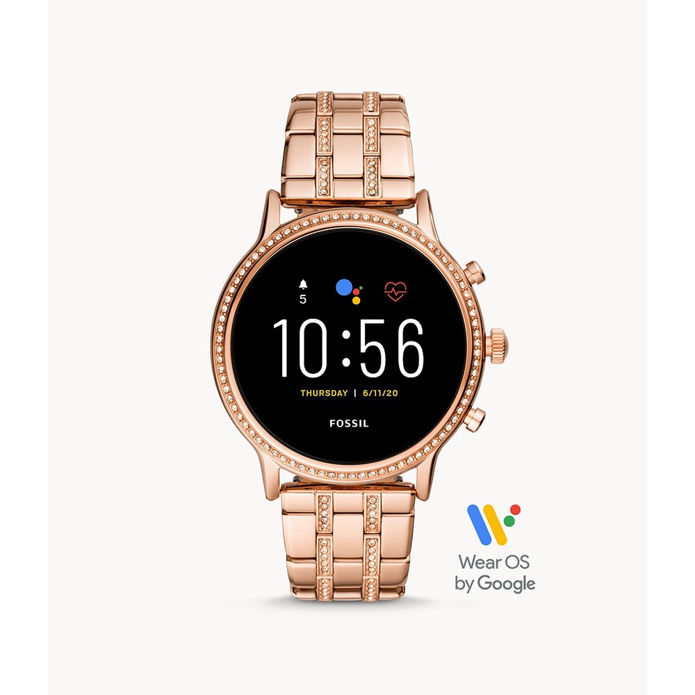 Ready Stock Jam Tangan Wanita Smartwatch Fossil Gen 5 FTW6035 FTW 6035 Julianna Blink Rose Gold Stai
