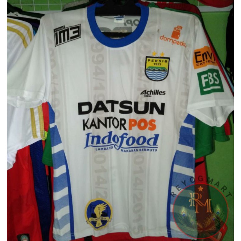 JERSEY PERSIB BANDUNG JUARA ISL 2014 - 2015 AWAY PUTIH CHAMPIONS RETRO LOKAL