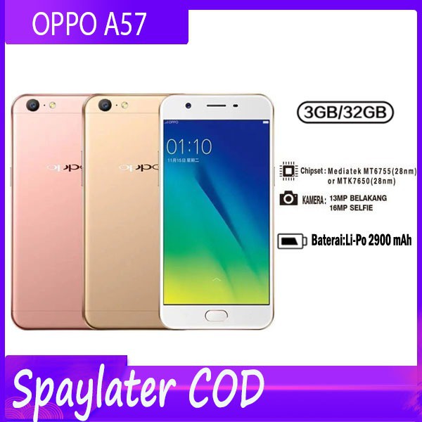 Jual Oppo A57 Ram 3/32 - A57 3/32 Dual Sim 16MP | Shopee Indonesia