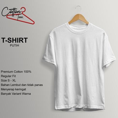 Kaos Polos Baju Pria Kaos Pria Premium kaos Lengan Pendek PUTIH