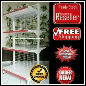 RAK MINIMARKET PANDA D4 ISLAND GONDOLA JOINING ATAU SAMBUNGAN SHELVING 8 LAYER TYPE ALFAMART ATAU