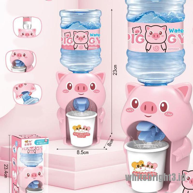 (white3) 1pc Mainan Dispenser Air Minum Mini Ukuran 8x23cm Untuk Anak Bermain Peran