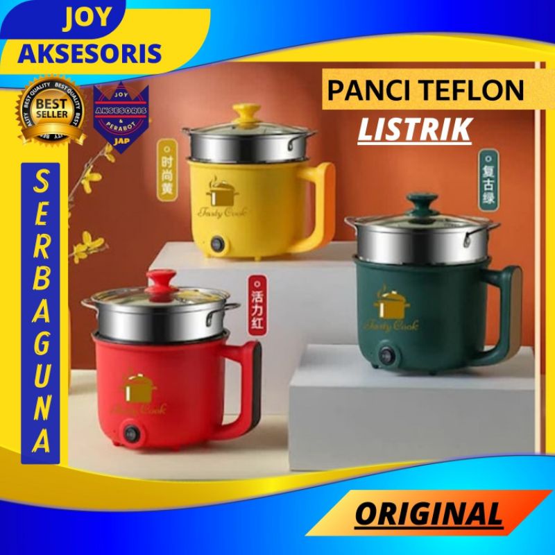 Panci teflon listrik elektrik tempat masak korea serbaguna multifungsi portable induksi mini kecil t