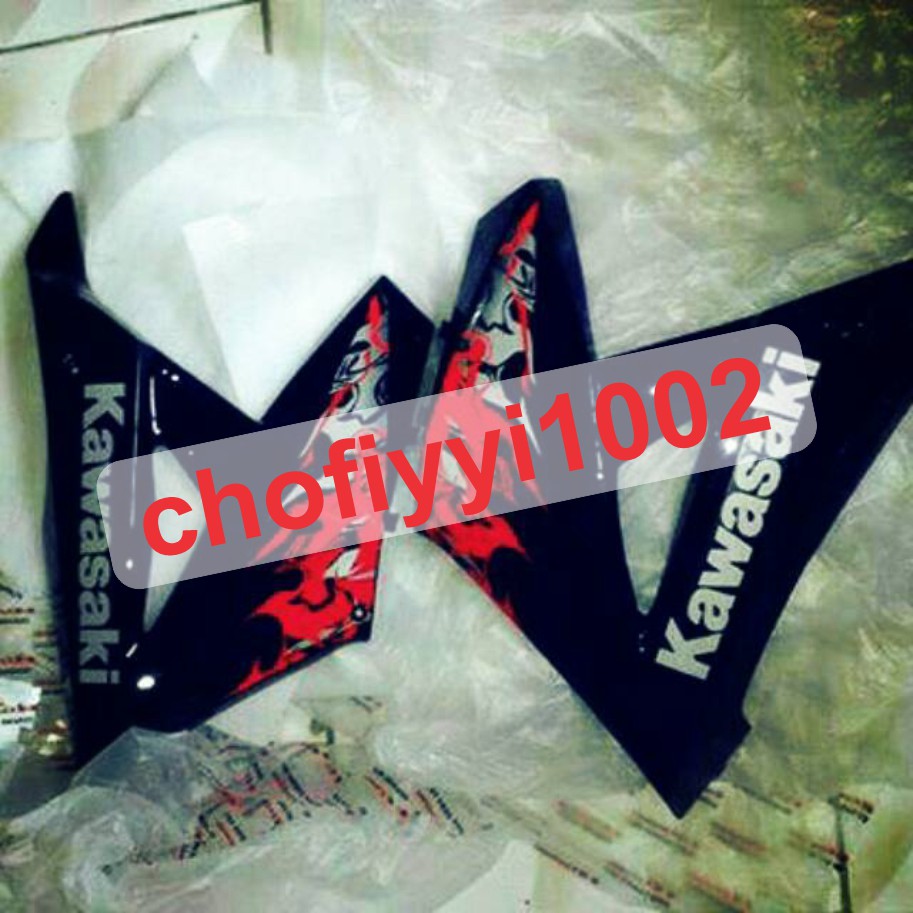 Fairing Bawah Kawasaki Original Hitam stiping Merah Ninja RR/R 2013