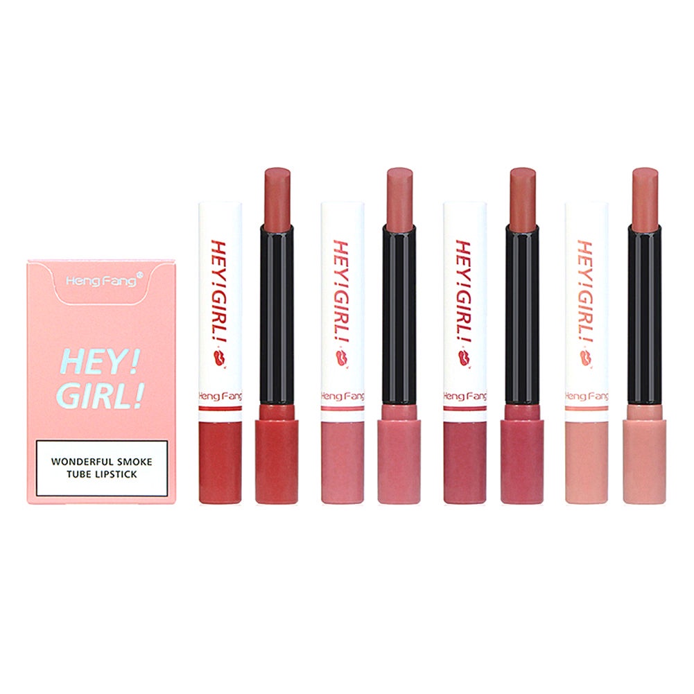 (ISI 4) Lipstick Matte HEY GIRL Lipstik Tahan Air Tahan Lama Portabel