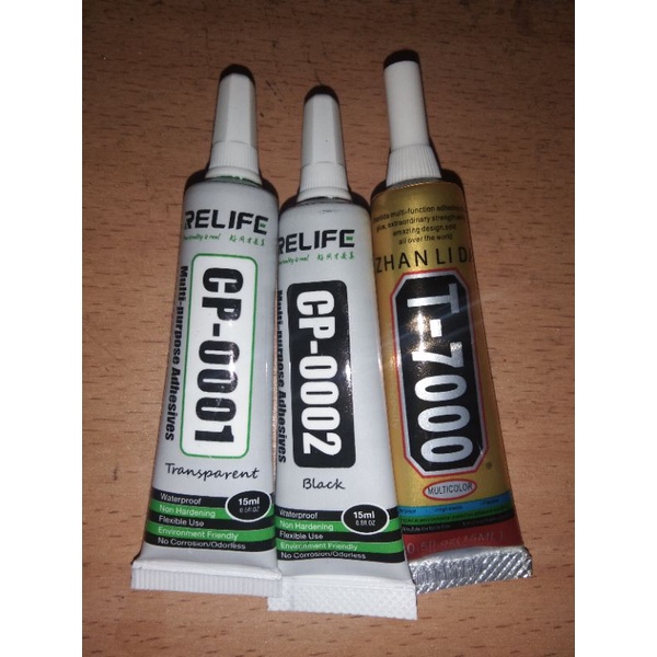 

LEM SERBAGUNA/LEM LCD TOUCHSREEN/LEM BACKDOOR/PEREKAT LCD/PEREKAT TS /LEM PASTA CAIR HITAM & BENING 15ML MEREK RELIFE CP-0001 BENING /CP-0002 HITAM/T7000 ZHANLIDA HITAM