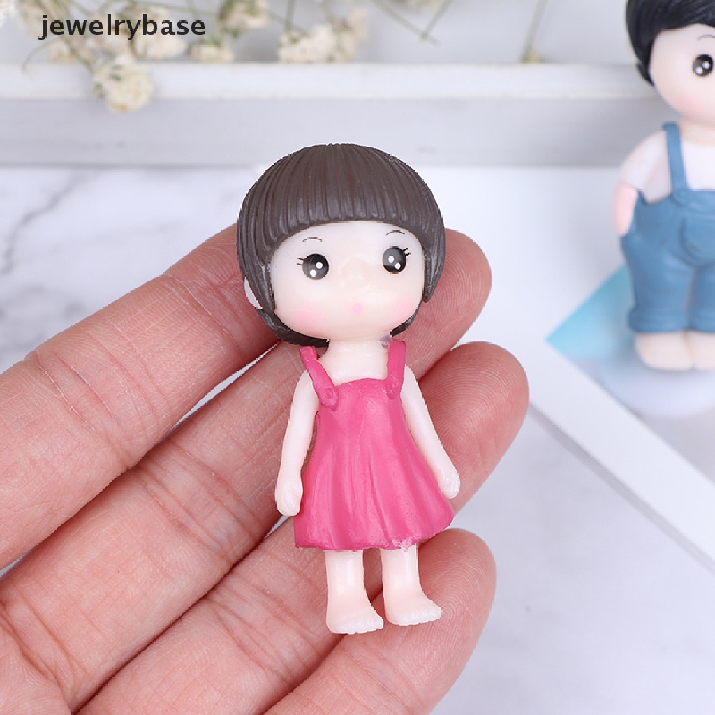 (jewelrybase) 2pcs / Set Mainan Miniatur Patung Untuk Dekorasi Rumah Boneka