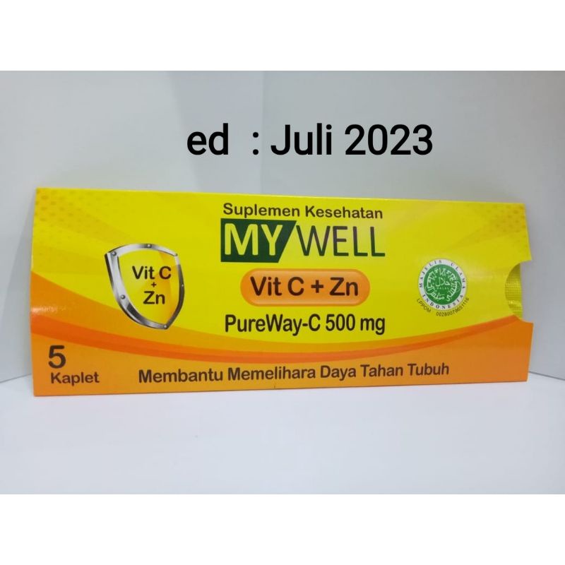 My Well Vit C Zn PureWay-C 500mg Vitamin C Zinc Vitamin Daya Tahan Tubuh Suplemen Imunitas