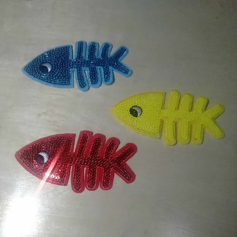 patch emblem bordir ikan iron