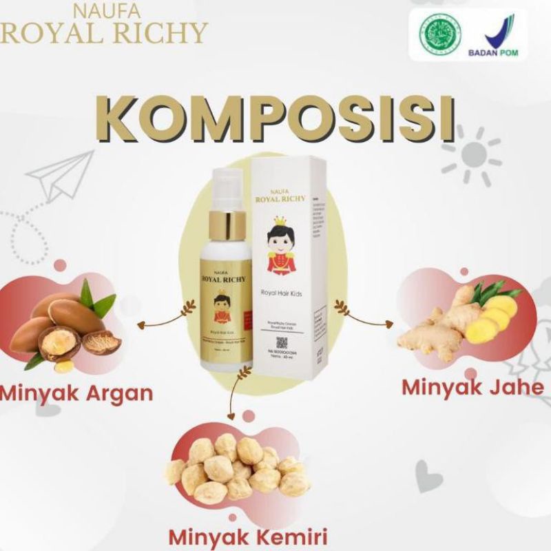 NAUFA ROYAL RICHY - Original Hair Serum Vitamin Penyubur Penumbuh Rambut Bayi